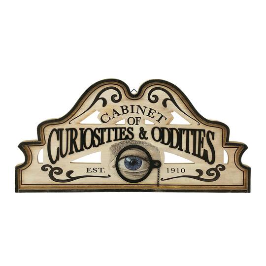 30&#x22; Cabinet of Curiosities &#x26; Oddities Halloween Wall Sign by Ashland&#xAE;